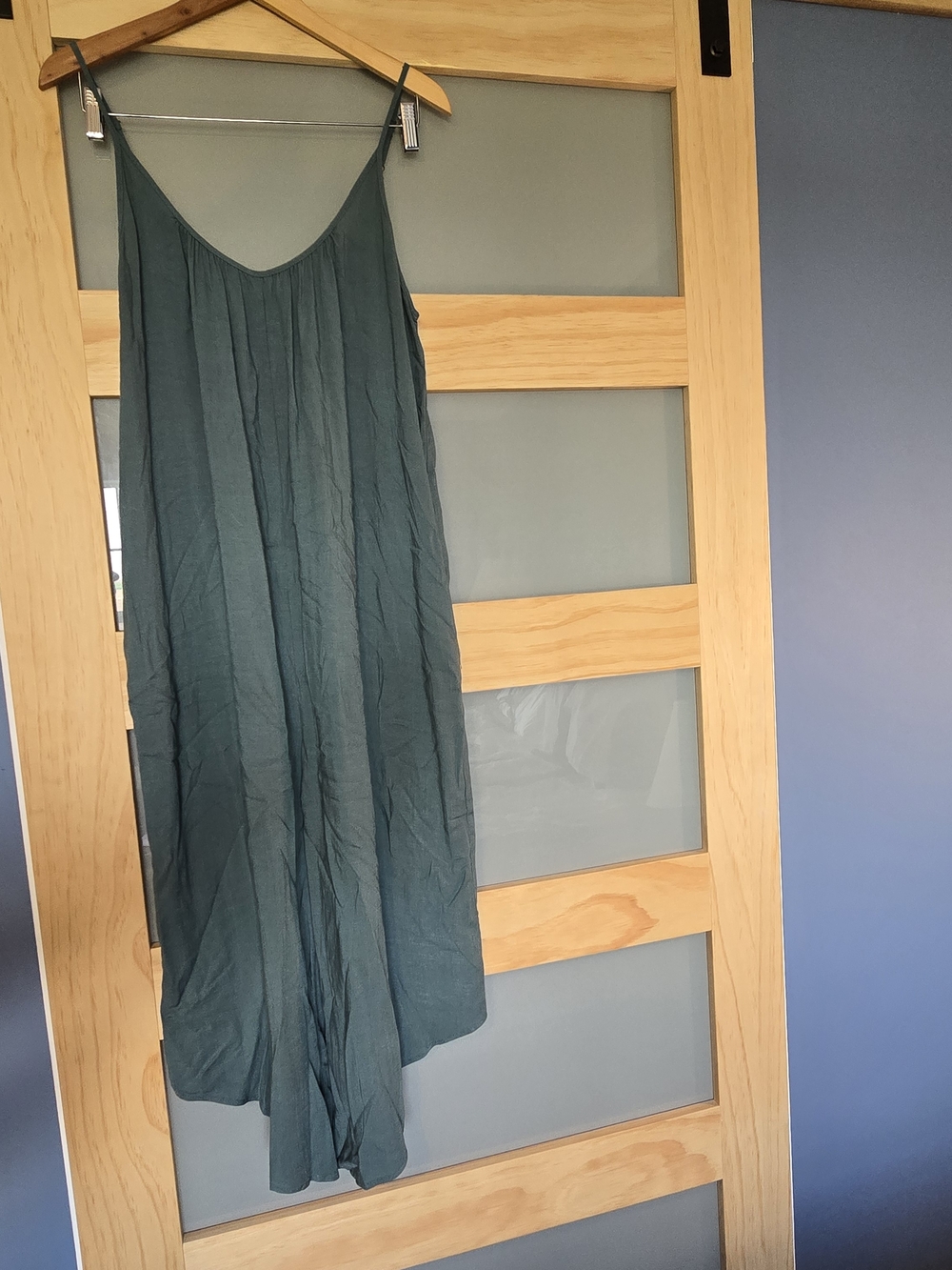 Shinestar Teal-Grey Sleeveless Jumpsuit
